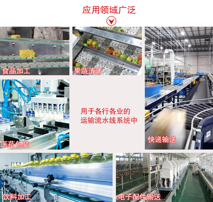 鏈板輸送機適用行業：食品加工，果蔬清洗等行業